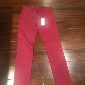 AG Jeans! Cranberry/ rhubarb brand new never worn